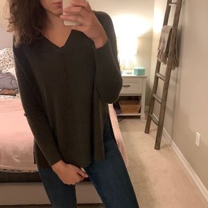Green Split Warm Soft Comfortable Sweater / Size XS